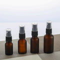 5ml to 100ml Essential Oil Mist Spray Bottles Amber Glass with Pump Sealer