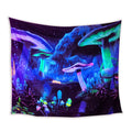 Trippy Psychedelic Printed Polyester Aubusson Tapestry Blacklight Forest Mushroom Cartoon Galaxy Wall Decor Bedroom Living Room