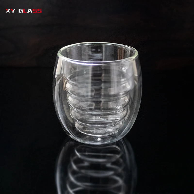New Arrive Durable Double Walled Perfect for Coffee Thermal Proof Glass Cup