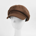 Hat Women Autumn/winter New Herringbone Octagonal Hat British Vintage Newsboy Hat Wide Brim Cap