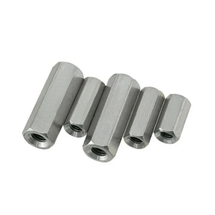 Stainless Steel 304 316 Long Connector Thread Nut DIN6334 Hex Coupling Nut