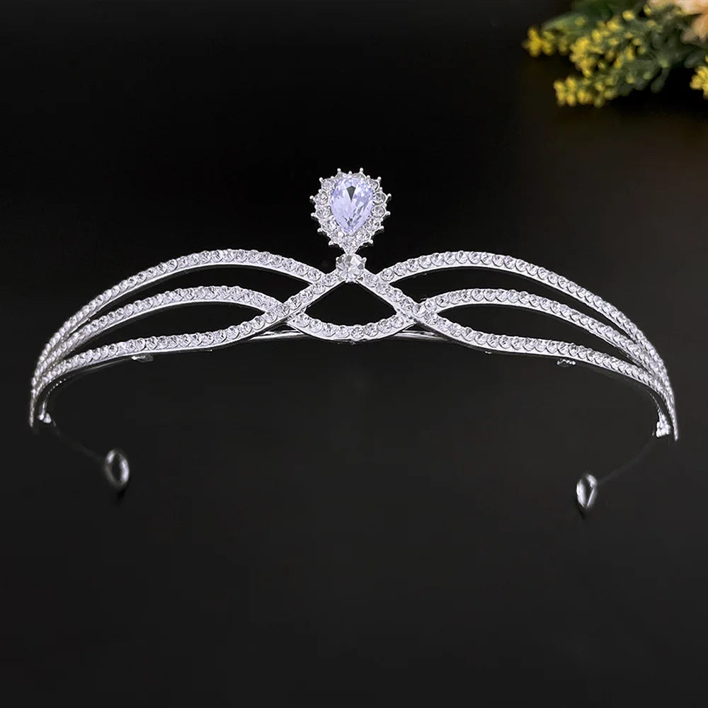Princess Headdress Crown Baroque Hair Accessories Bride Wedding Tiara and Tiara for Women