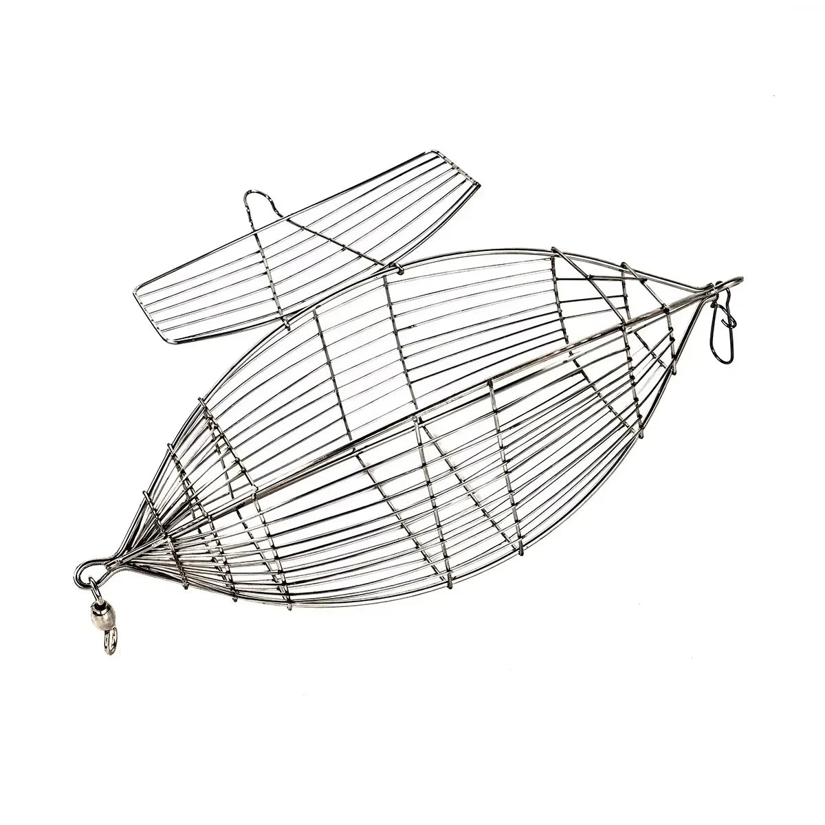 Stainless Steel Bait Cage Basket Feeder Holder Fishing Lure Accessories