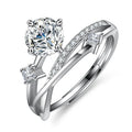 Somen Wholesale Sterling Silver 925 Engagement Rings for Women 1 Carat Moissanite Ring Wedding Promise Moissanite Women Rings