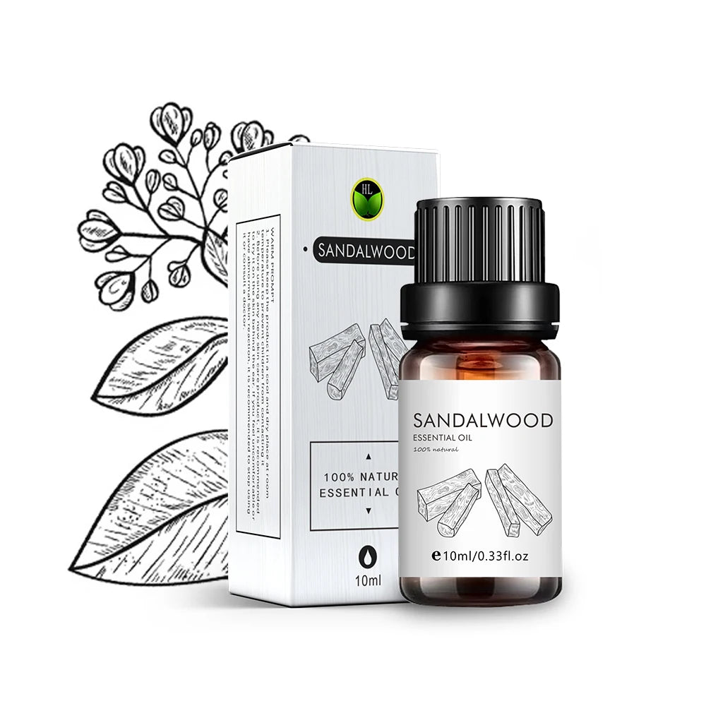 10ML Australian Sandalwood Essential Oils Supplier 100% Pure Sandal Wood Perfume Fragrance Oil for SkinHair & Diffuser