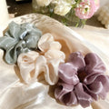 Top Sale Women Satin Silk Big Scrunchies Elegant Vintage Simple Elastic Hair Bands for Pony Tail Rubber Bands Hair Accessories
