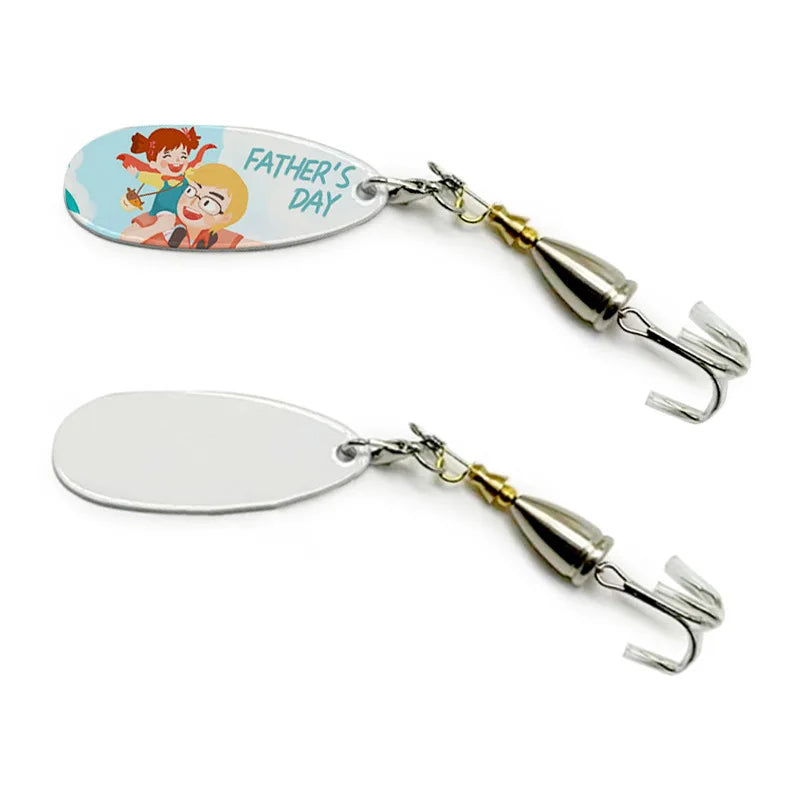 Blank Custom Stainless Steel Fish Hook  Outdoor Sublimation DIY Logo Fish Hook