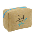 Custom Designed Plain Natural Printing Design Eco Oem Women Linen Jute Burlap Cosmetic Zipper Bag Make up Wash Pouch Bag
