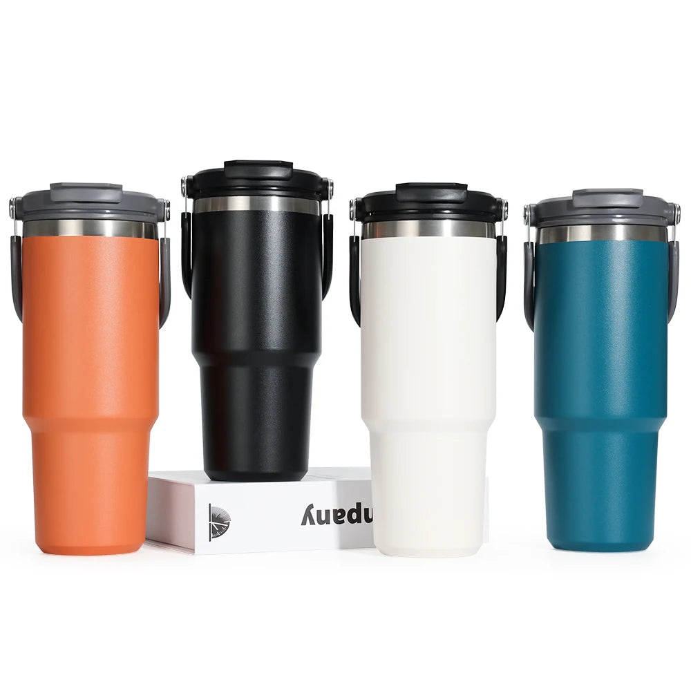 New Arrival Insulated Bottle Double Wall Stainless Steel Water Bottle Travel Coffee Mug With Handle