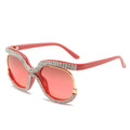 2022 Wholesale New Style Luxury Fashion Women's Diamond Rhinestone Metal Frame Sunglasses with UV400 Protection