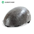 Men Hair Toupee Men's Capillary Prosthesis Full PU Wig Human Hair Wig Injection Hairpiece Natural 0.12-0.14 Mm Thickness Piece