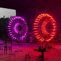 Outdoor Modern Perpetual Motion Led Kinetic Sculpture 3d Stainless Steel Wind Spinner