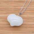 Natural Crystal Healing Stone Necklace Love Heart Shaped Chakra Reiki Pointed Gemstone Necklace Mothers Day Gifts