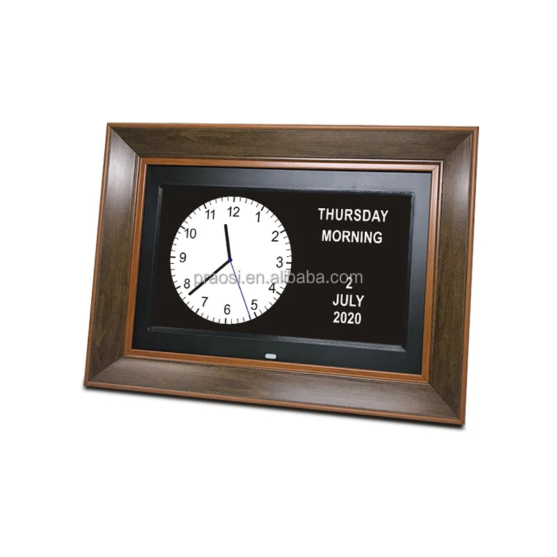 Cheap Wholesale Wood Frame Digital Clock Medication Reminders Dementia Clocks for Elderly