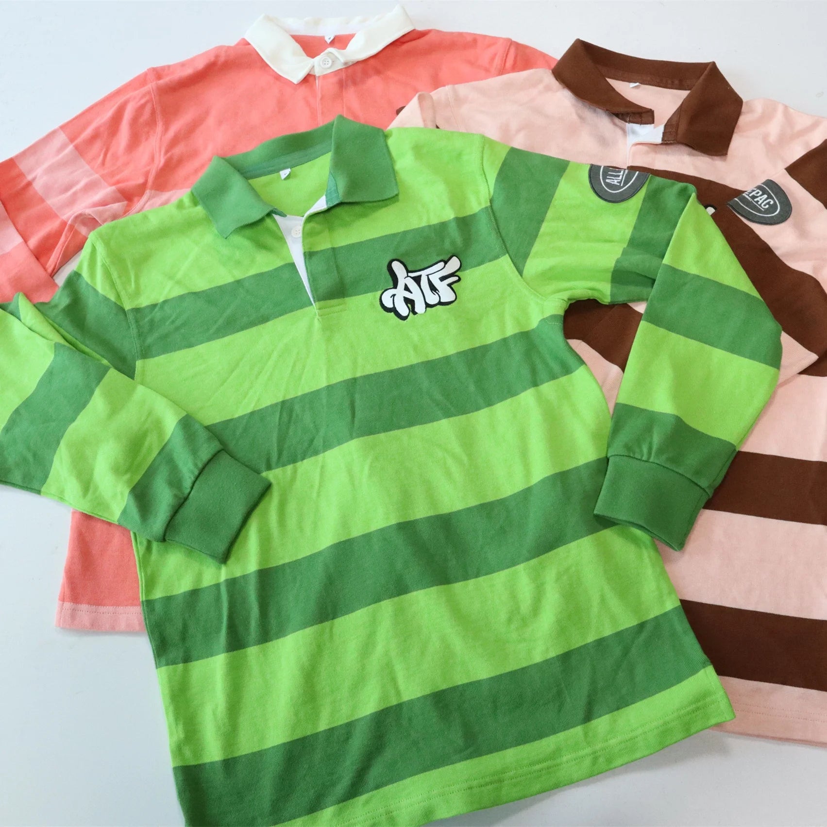 Custom Embroidery Logo High Quality Wholesale Plus Size Anti-Bacterial Breathable Solid Striped Cotton Rugby Jumper Knit for