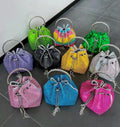 I002 Luxury Diamonds Dinner Party Wedding Purses Crystal Handle Rhinestone Evening Clutch Bag