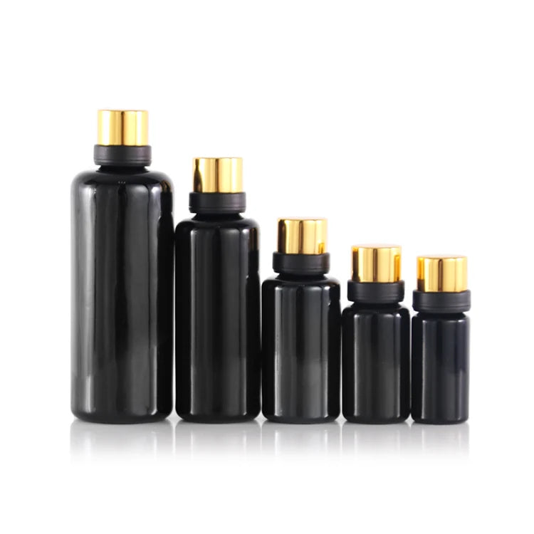 Luxury 50ml & 100ml Round Glass Bottle for Cosmetic & Shoulder Lotion Screen Printed with Screw Cap Sealing