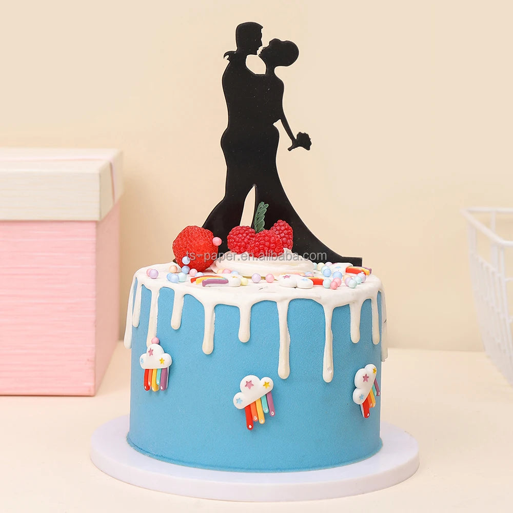 Valentine's Day New Year Wedding Day Paper Wedding Cake Decoration with Customized Shape