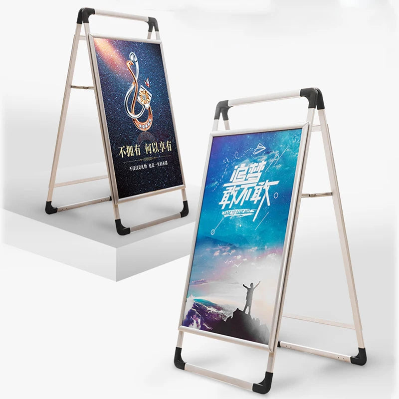 Wholesale Tulundo Silver/Gold Double/Single Side Aluminium Alloy PMMA Sidewalk Sign Frame Board Tube ABS Anti-Skid Advertising