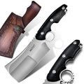 DC53 Steel Carbon Steel Chinese Chef Kitchen Cleaver Chopper Knife with G10 Handle Right Hand