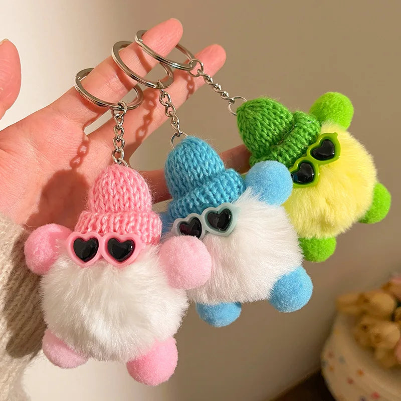 Fashion Creative Cartoon Cute Doll Pendant Gifts Small Plush Keychains for Girls