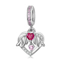 Heart Shape Pendant Mother's Day Gift Charm Authentic 925 Sterling Silver Beads with Zirconia for Women Jewelry Fine Accessory