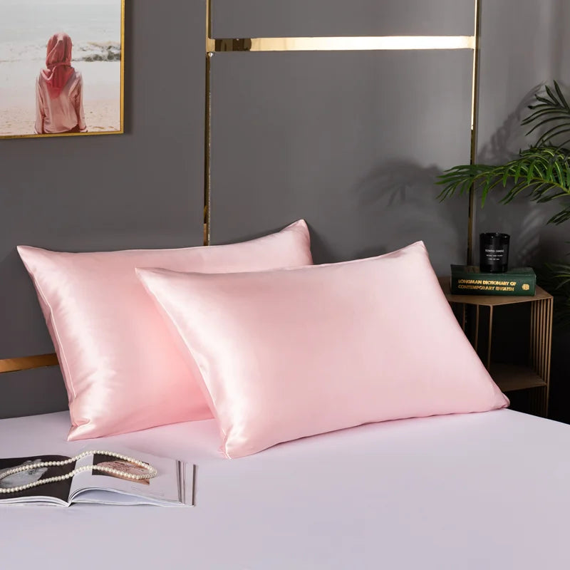 Low MoQ Oeko Tex Certificate 100% Pure Mulberry Silk Pillowcase Rose Pink Pillowcase 22 Momme Envelope Pillowcase