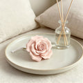 Pink Ceramic Rose Passive Aroma Diffuser Essential Oil Scent Stone Home Decor Ornament Romantic Gift for Loved One