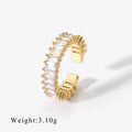 Luxury Accessories Resistant Rings AAA Zirconia CZ Pave Stainless Steel Infinite Ring Fashionable Jewelry for Female Wom