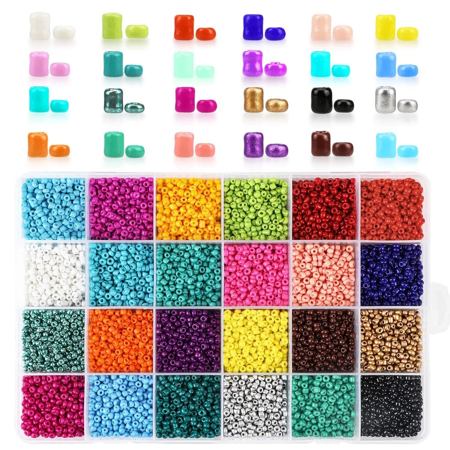 Wholesale 2mm 3mm 4mm Large Round Crystal Glass  Loose Seed Rice Beads  for Necklace Bracelet Kids DIY Jewelry Making