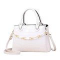 Wholesale Fashion Women's Crocodile Pattern Chain Leather Shoulder Messenger Bag BTL-14623 with Zipper Closure Ladies Handbag