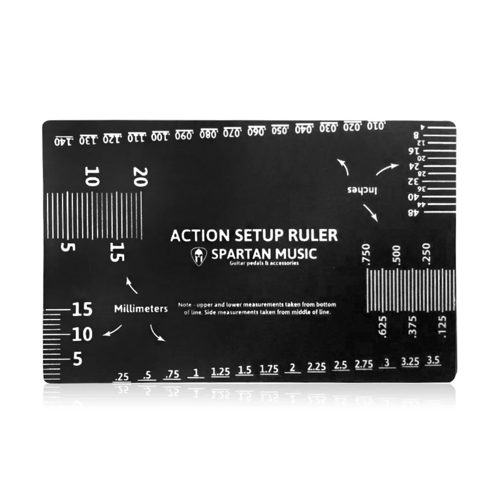 Stainless Steel String Action Ruler Gauge Guitar Set-Up Repair Tool Luthier Electronic Guitar Bass Customizable Thickness