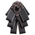 British Men Women Silk Satin Ribbon Bow Tie Cravat Luxury Groom Wedding Party Alloy Crystal Rhinestone Bowtie for Men