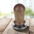 Rosewood Handle Spring Coffee Tamper 51mm 53mm 58mm 304 Stainless Steel Coffee Tamper Base Free Custom
