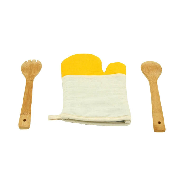2024 Printed Cotton Heat Resistant Eco-friendly Oven Padded Mitten for Kitchen Use with Hanger Glove