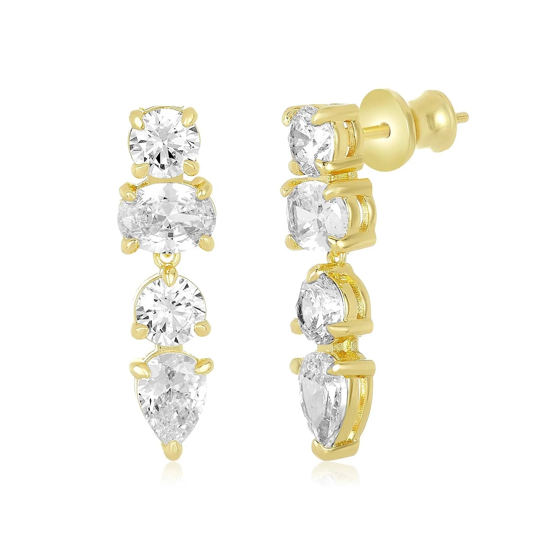 LOZRUNVE Silver 925 Sterling Jewelry Luxury Party Diamond  Drop Earring Findings
