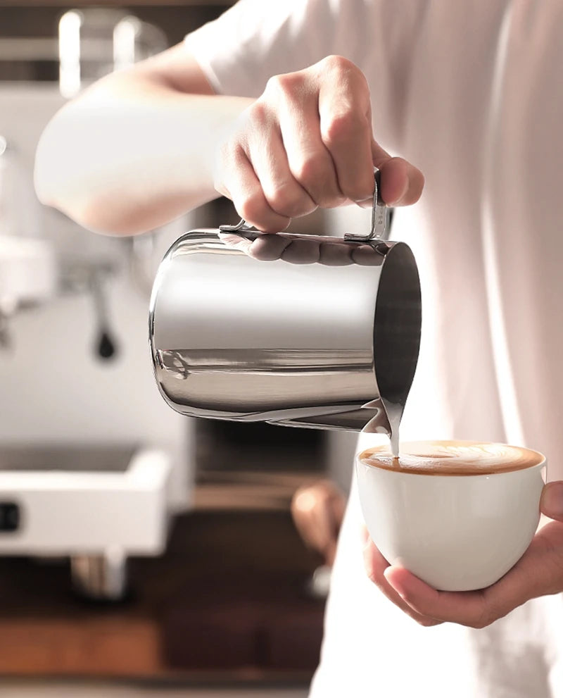 Milk Frothing Pitcher Milk Jug  350ml 600ml Steaming Pitchers   Milk Coffee Cappuccino Coffee Maker