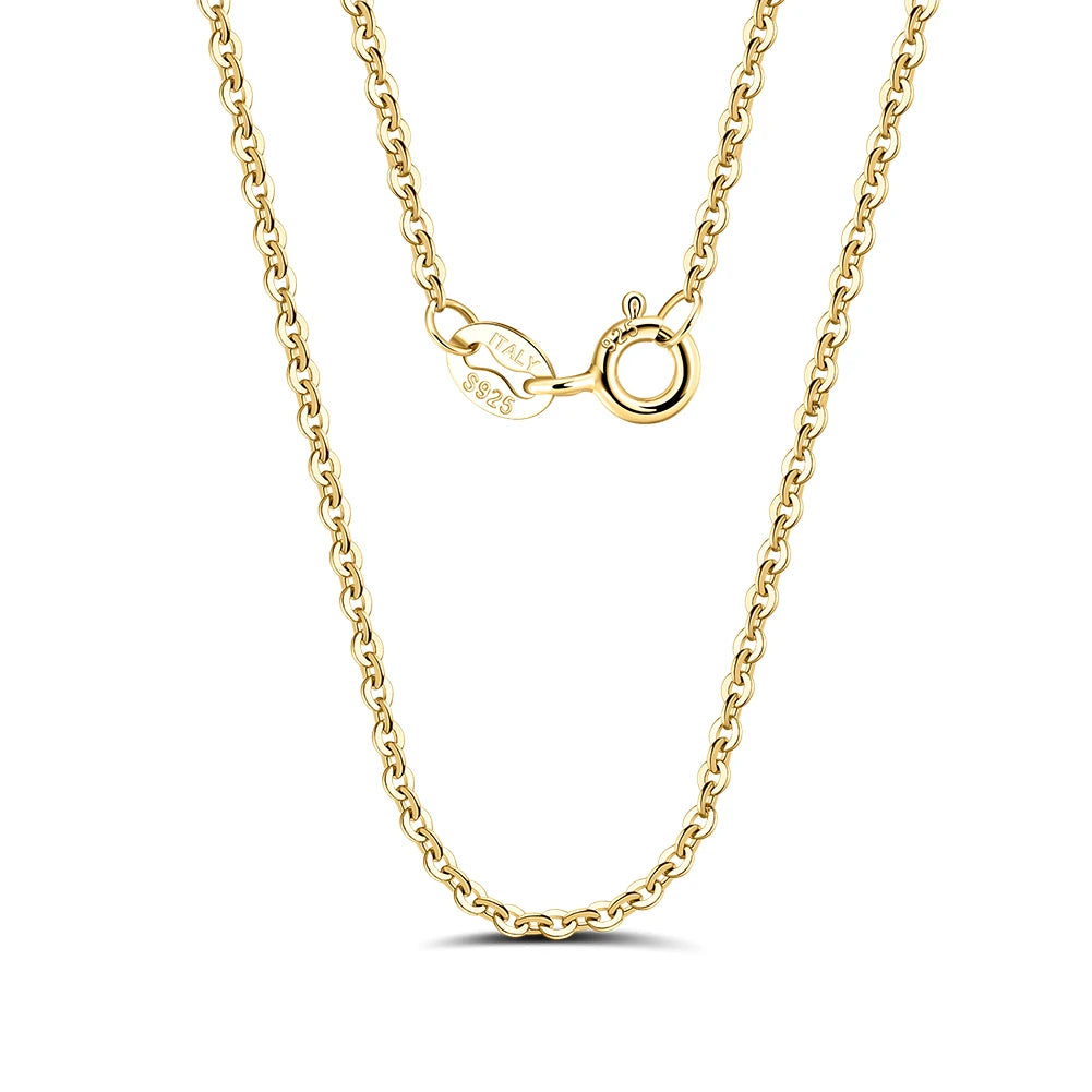 RINNTIN BSC20 Wholesale Chaine Au Cou Silver Chain Solid 925 Sterling Silver O Cross Chain Necklace for Women
