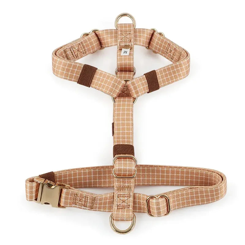 Personalized Service Custom Dog Harness Padded Wholesale Cotton-Webbing Print Set Adjustable Pet Harness Manufactures for Dog