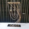 Customized Gold Plinth Flower Stand Table Centerpiece Wedding Vase Stand for Event Decoration