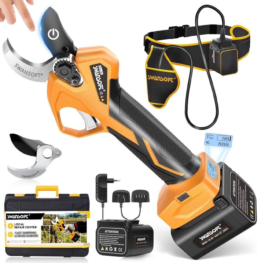 Pru-36 Electric Tree Branches Garden Tools 36MM Cordless Pruner Lithium-ion Pruning Shear Efficient ScissorsBonsai