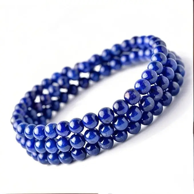 6-10mm Natural Blue Crystal Stone Beads DIY Bracelet Hand Carved Striped Decorative Items Matte Gemstone Fashion Accessory
