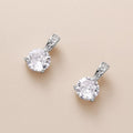 Classic Small Cubic Zirconia Engagement Jewellery 925 Sterling Silver Wedding Stud Earrings Women Fashion Jewelry