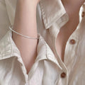 VIANRLA 925 Sterling Silver Trendy Open Bangle Women Bangle Bracelet