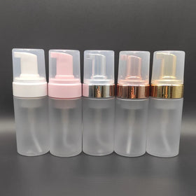 100ml Empty Transparent Matte Facial Cleanser Foam Packaging Bottle Shampoo Shower Gel Foam PET Colorful Pump Plastic Bottle