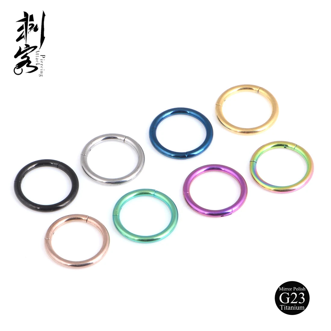 Implant Grade Titanium Hinged Clicker Segment Ring Body Piercing Earrings