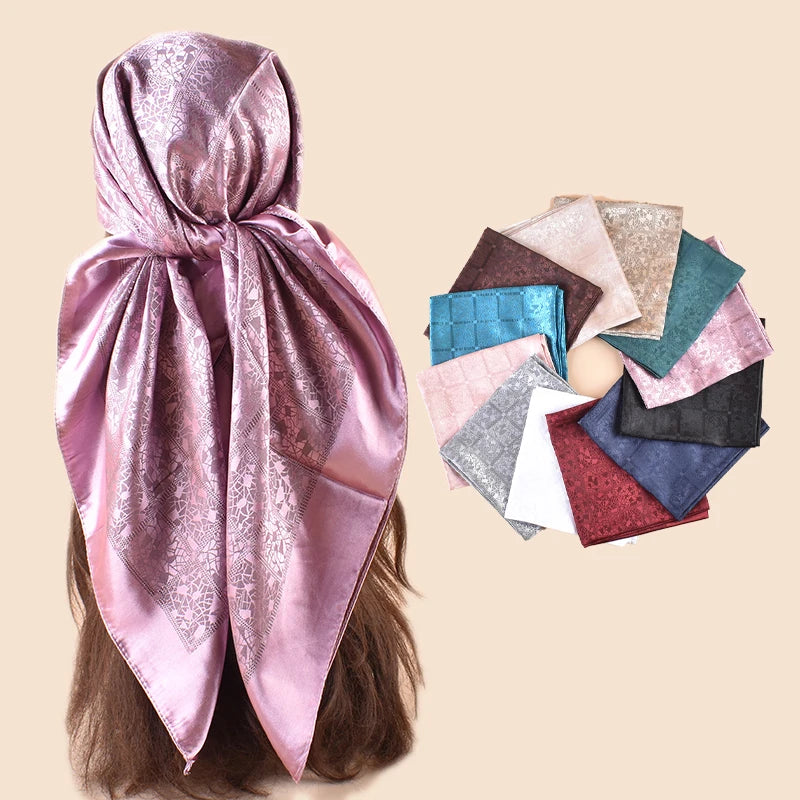 Manufacturer Oem Custom Printed Oversize Jacquard Silk Scarf for Women Turkey Embroidery Other Scarves Shawl