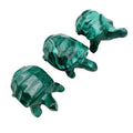 Wholesale Natural Green Crystals Carving Lucky Animal Malachite Crystal Gemstone Turtle Figurine