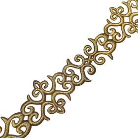 Wholesale Goods High-grade Lace Fabric Metal Gauze Wedding Decoration Lace Embroidery Hemline Decoration Adhesive Backing