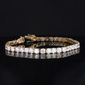 Fine Jewelry Classic Moissanite Jewelry 9K 14K 18K Gold 4mm Round Synthetic Loose Moissanite Tennis Bracelet